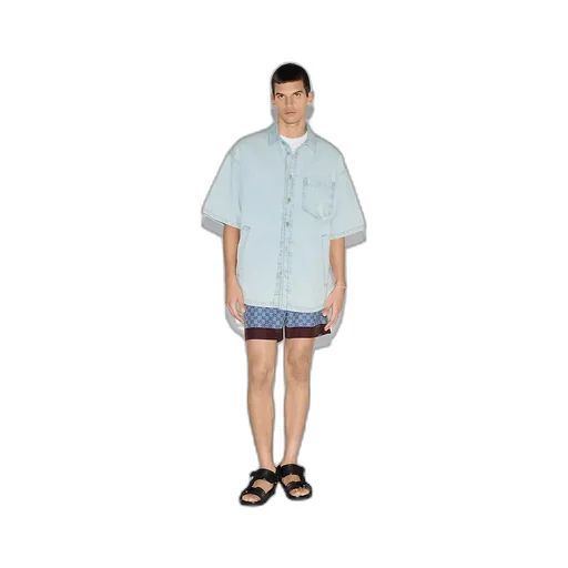 Lasered Denim Shirt
