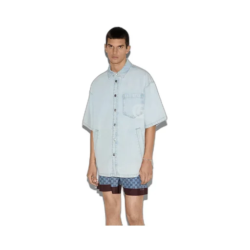 Lasered Denim Shirt