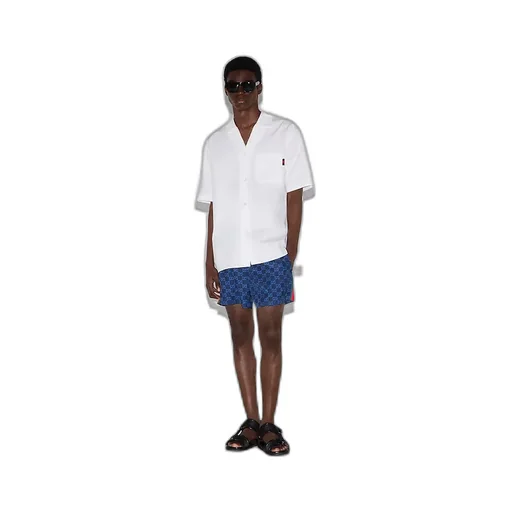 Printed Poplin Tech Swim Shorts