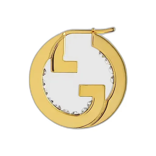 Gucci Blondie Crystal Hoop Earrings