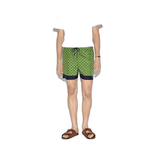 Printed Poplin Tech Swim Shorts