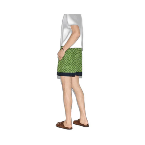 Printed Poplin Tech Swim Shorts