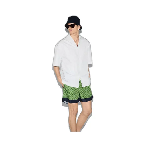 Printed Poplin Tech Swim Shorts