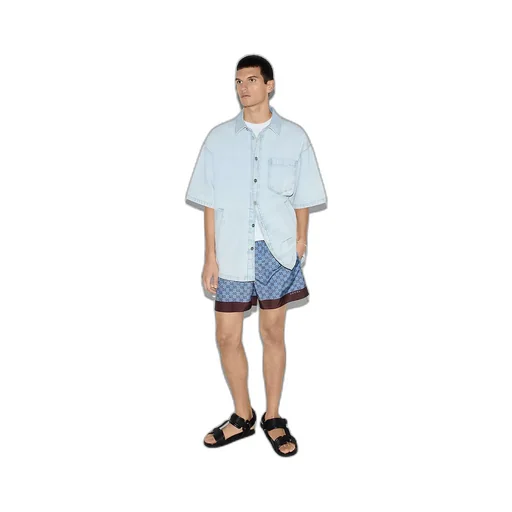 Printed Poplin Tech Swim Shorts
