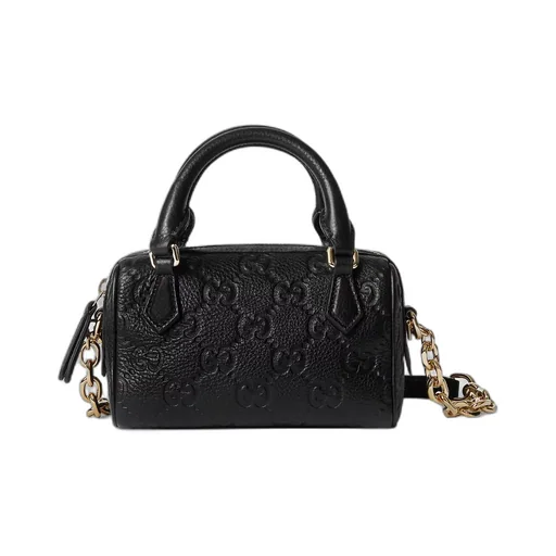 Gg Emblem Mini Boston Bag