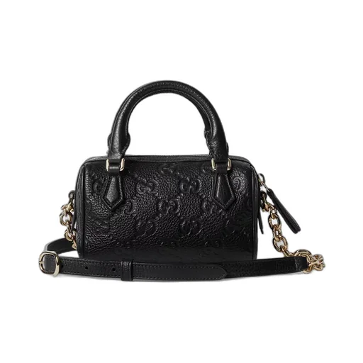 Gg Emblem Mini Boston Bag
