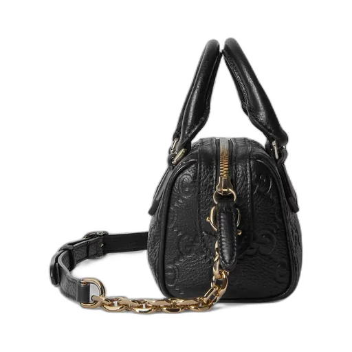 Gg Emblem Mini Boston Bag