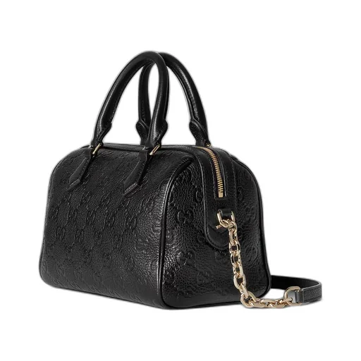 Gg Emblem Medium Boston Bag