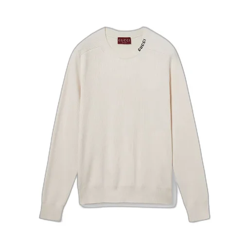 Silk Cotton Jumper With Intarsia
