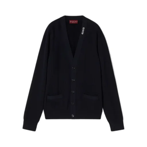 Silk Cotton Cardigan With Intarsia