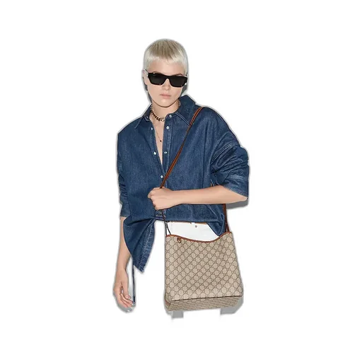 Gg Emblem Medium Bucket Bag
