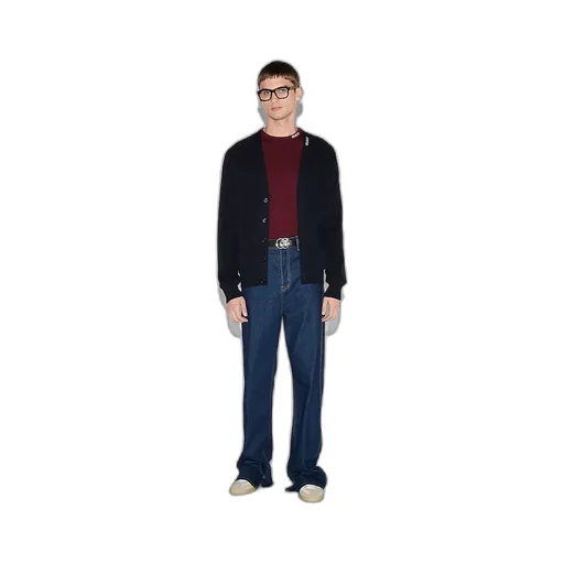 Silk Cotton Cardigan With Intarsia