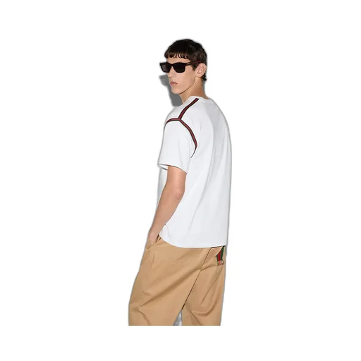 Cotton Jersey T-Shirt With Web