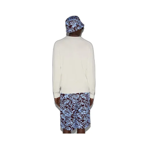Silk Cotton Jumper With Intarsia