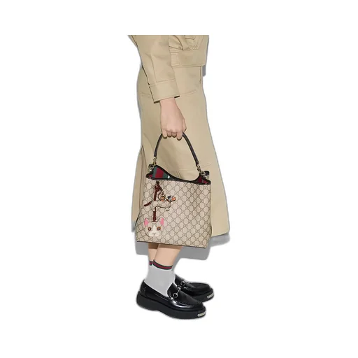 Gg Emblem Medium Bucket Bag
