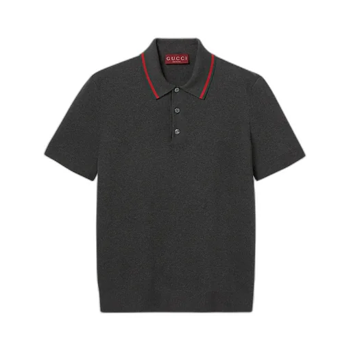 Silk Cotton Polo Shirt With Web