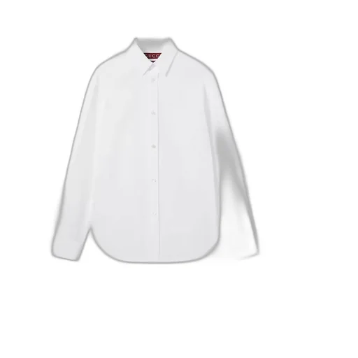 Heavy Cotton Poplin Shirt With Embroidery