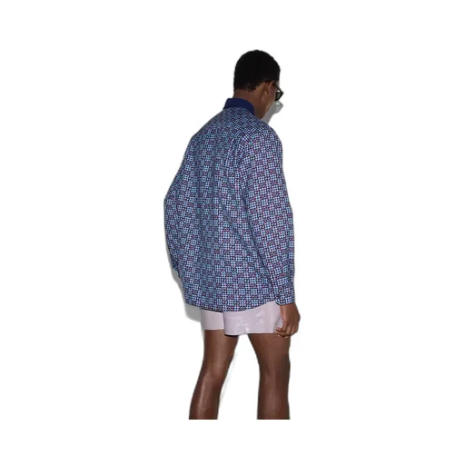 Gg Vichy Cotton Wool Jacquard Shirt