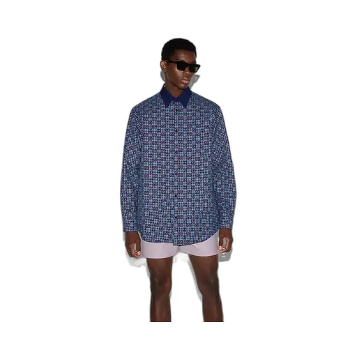 Gg Vichy Cotton Wool Jacquard Shirt