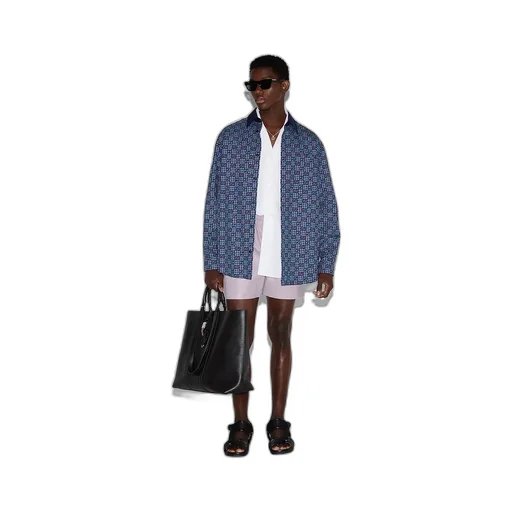 Gg Vichy Cotton Wool Jacquard Shirt