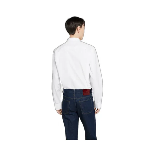 Heavy Cotton Poplin Shirt With Embroidery