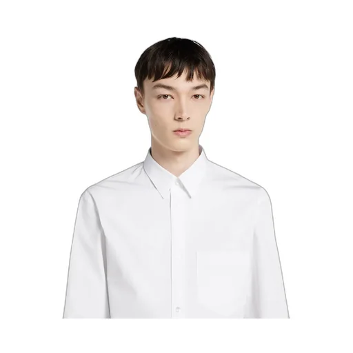 Heavy Cotton Poplin Shirt With Embroidery