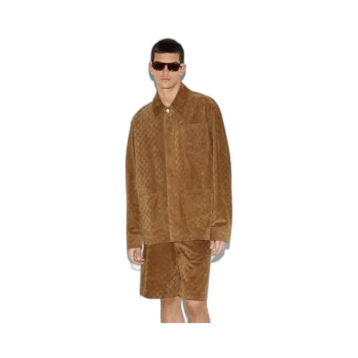 Embossed Gg Suede Jacket