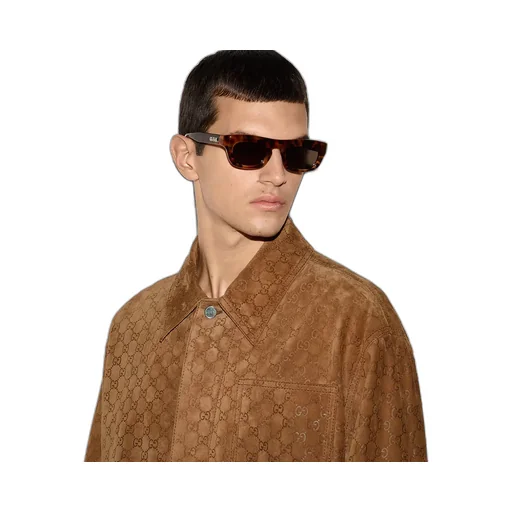 Embossed Gg Suede Jacket