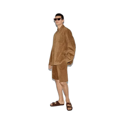 Embossed Gg Suede Jacket