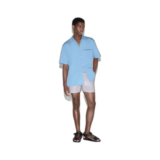 Embossed Soft Nappa Leather Shorts