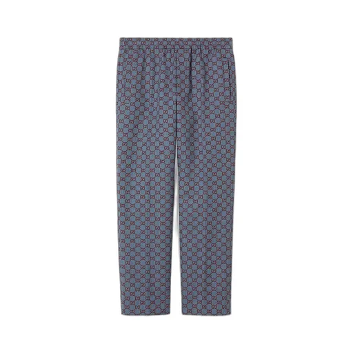 Gg Pied-De-Poule Wool Leisure Trousers