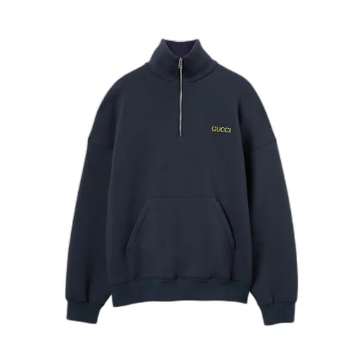 Jersey Half-Zip Jacket With Patch