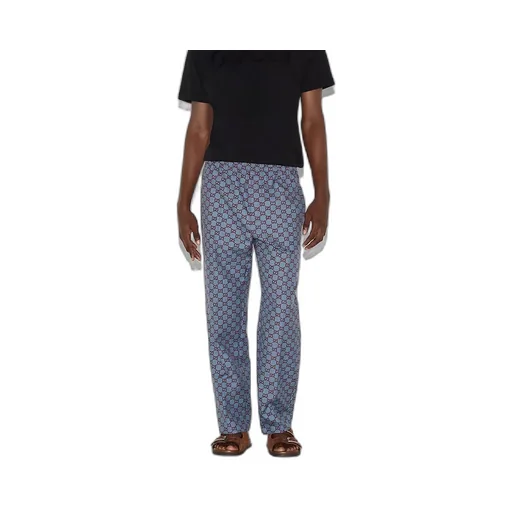Gg Pied-De-Poule Wool Leisure Trousers