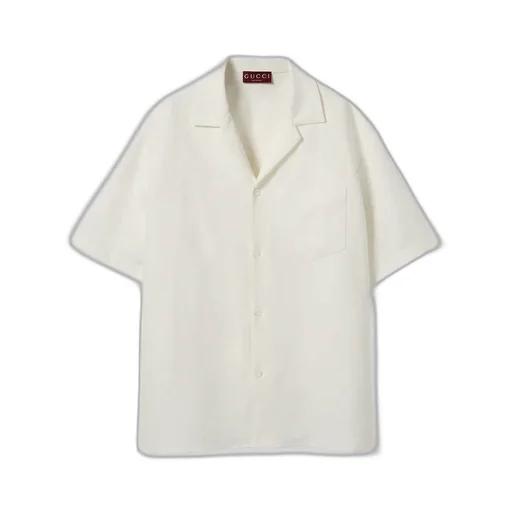 Linen Blend Gg Canvas Shirt