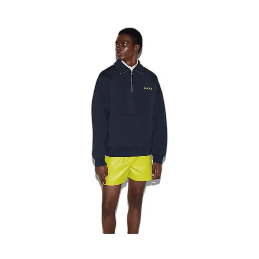 Jersey Half-Zip Jacket With Patch