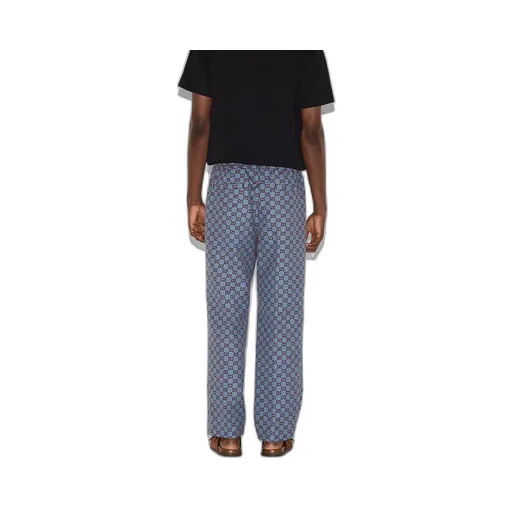 Gg Pied-De-Poule Wool Leisure Trousers