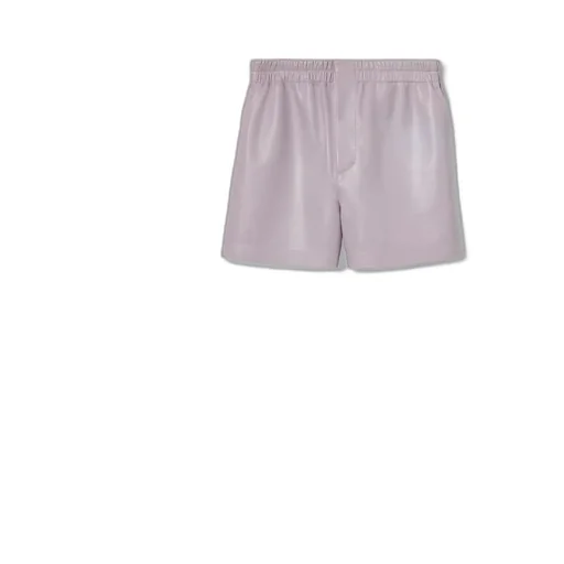 Embossed Soft Nappa Leather Shorts