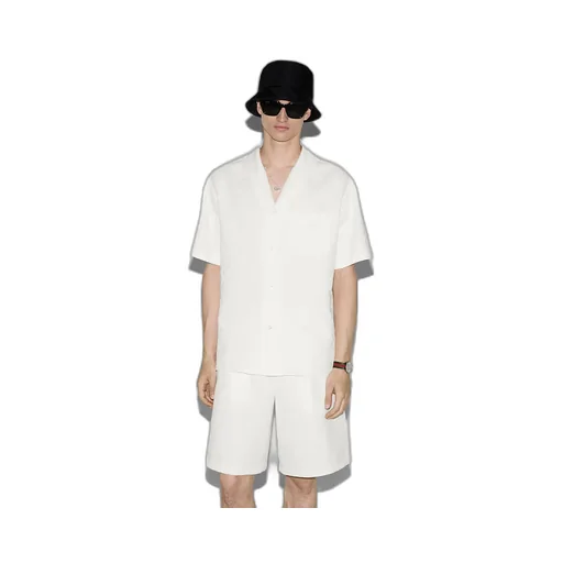 Linen Blend Gg Canvas Shirt