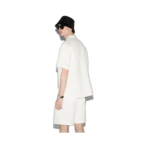 Linen Blend Gg Canvas Shirt