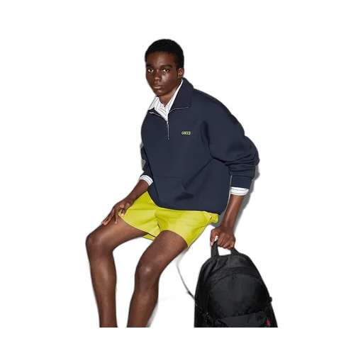 Jersey Half-Zip Jacket With Patch