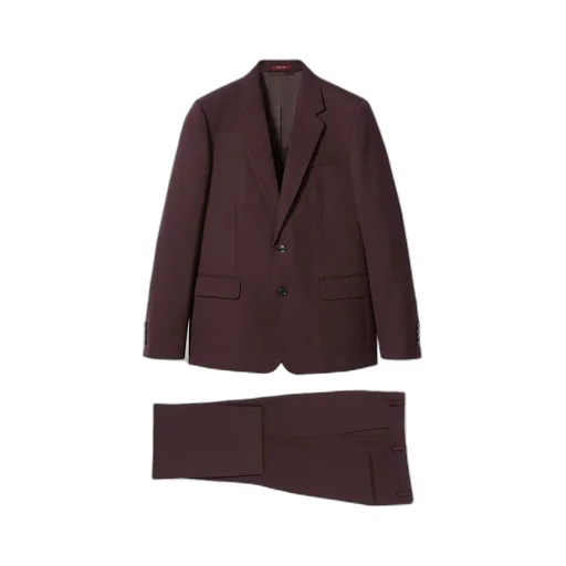 Gg Wool Jacquard Suit