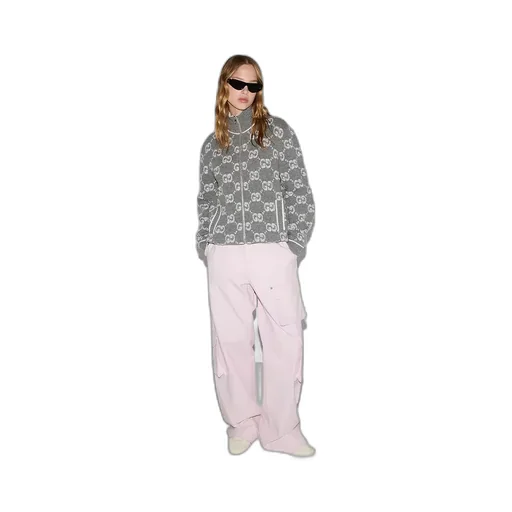 Gg Bouclé Stitch Jacquard Cardigan