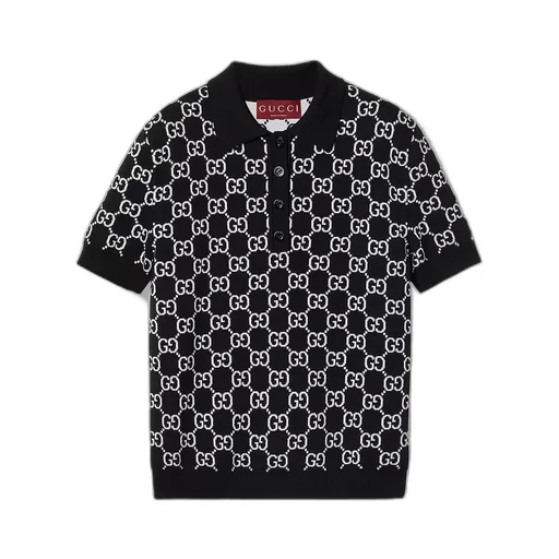 Reversible Gg Wool Jacquard Polo Shirt