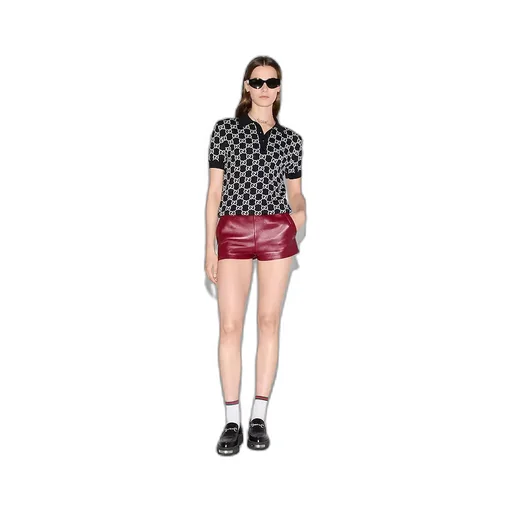 Reversible Gg Wool Jacquard Polo Shirt