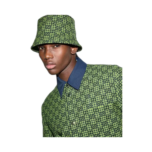 Gg Gingham Cotton Wool Jacket