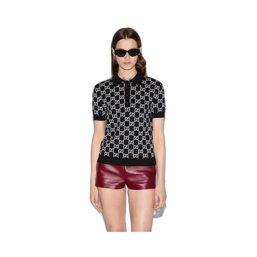 Reversible Gg Wool Jacquard Polo Shirt