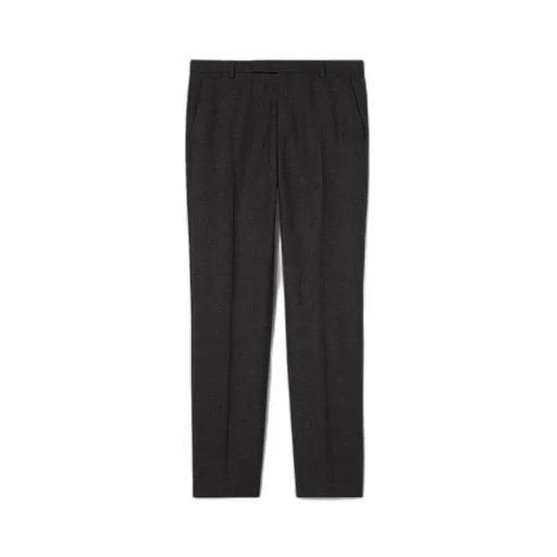 Houndstooth Wool Pant With Embroidery