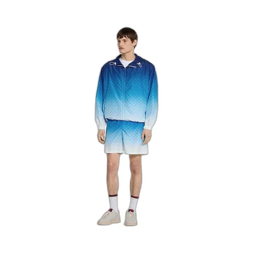 Printed Technical Poplin Zip Jacket