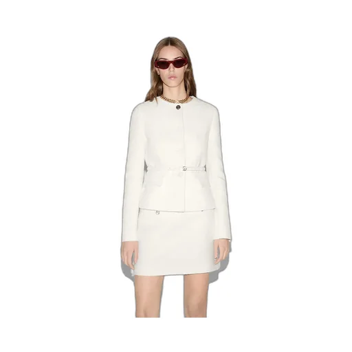 Cotton Bouclé Belted Jacket