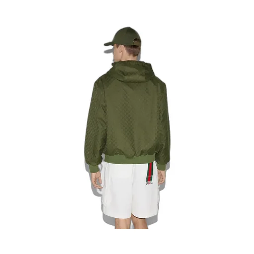 Gg Cotton Ripstop Hooded Jacket